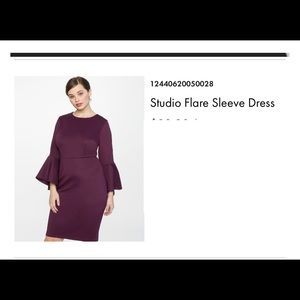 ELOQUII Studio Flare Sleeve Scuba Dress size 28